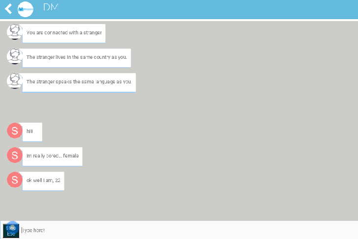 This image shows the appearance of the user conversation in the DM from Bloggors.