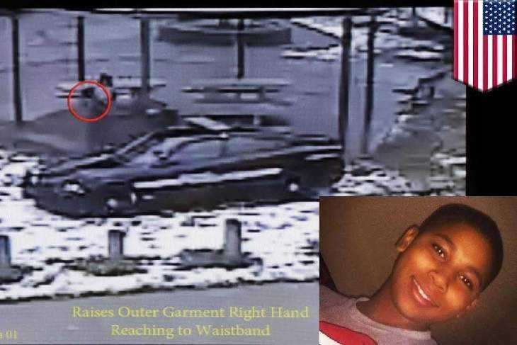 A photo from the surveillance camera showing what Tamir Rice was doing in the park before his death.